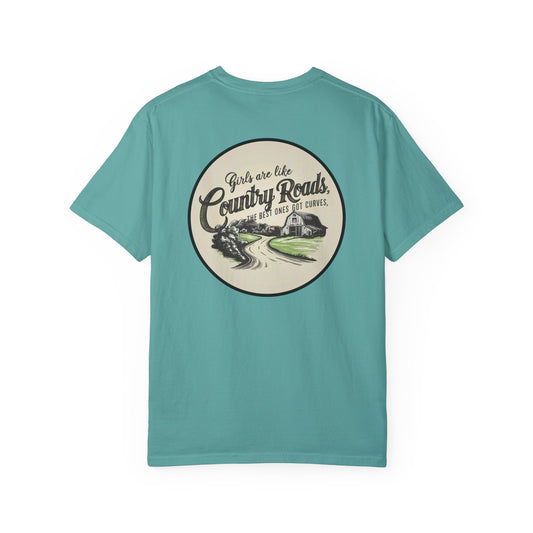 Vintage Style T-Shirt - Girls Are Like Country Roads' Design