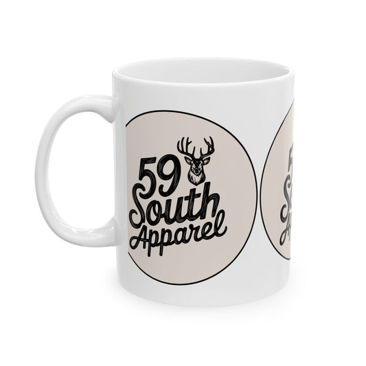 South 59 Apparel Ceramic Coffee Mug - Buck Design