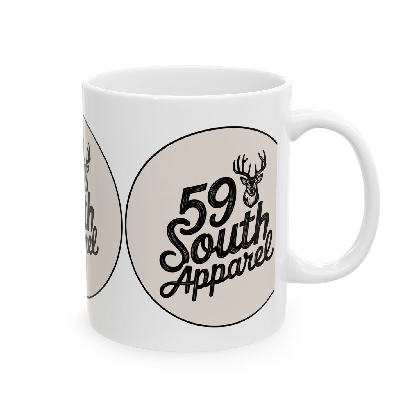 South 59 Apparel Ceramic Coffee Mug - Buck Design