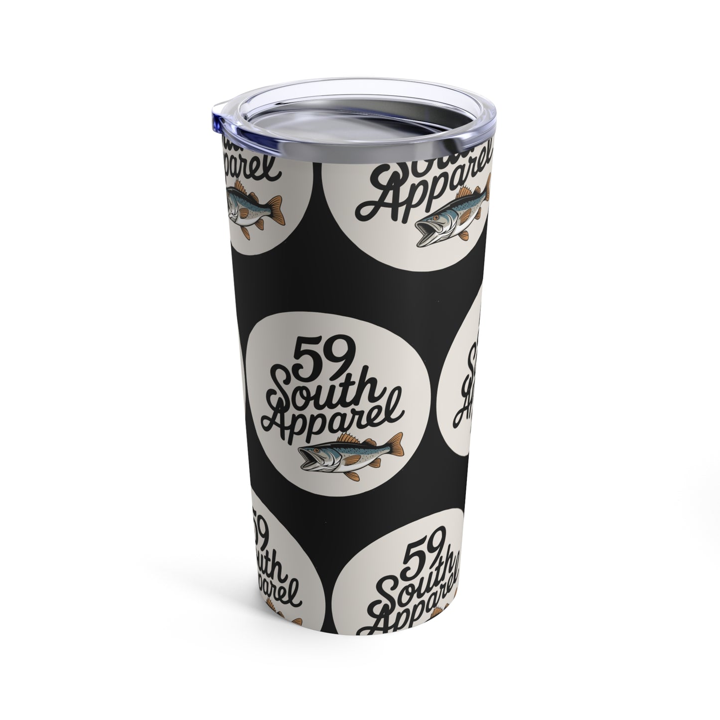 Sleek 20oz Stainless Steel Tumbler with 59 South Apparel Fish Design