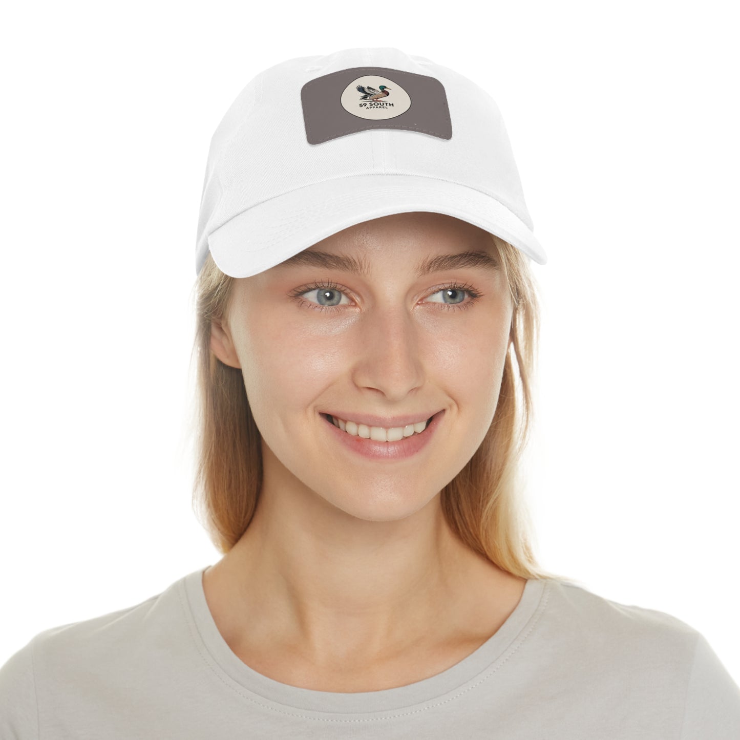 Hat with Leather Patch | 59 South Apparel Mallard Design