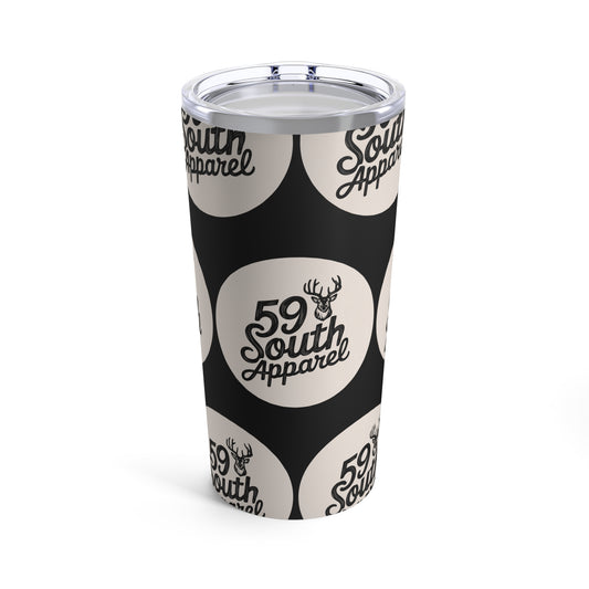 Sleek 20oz Stainless Steel Tumbler with 59 South Apparel Buck Design