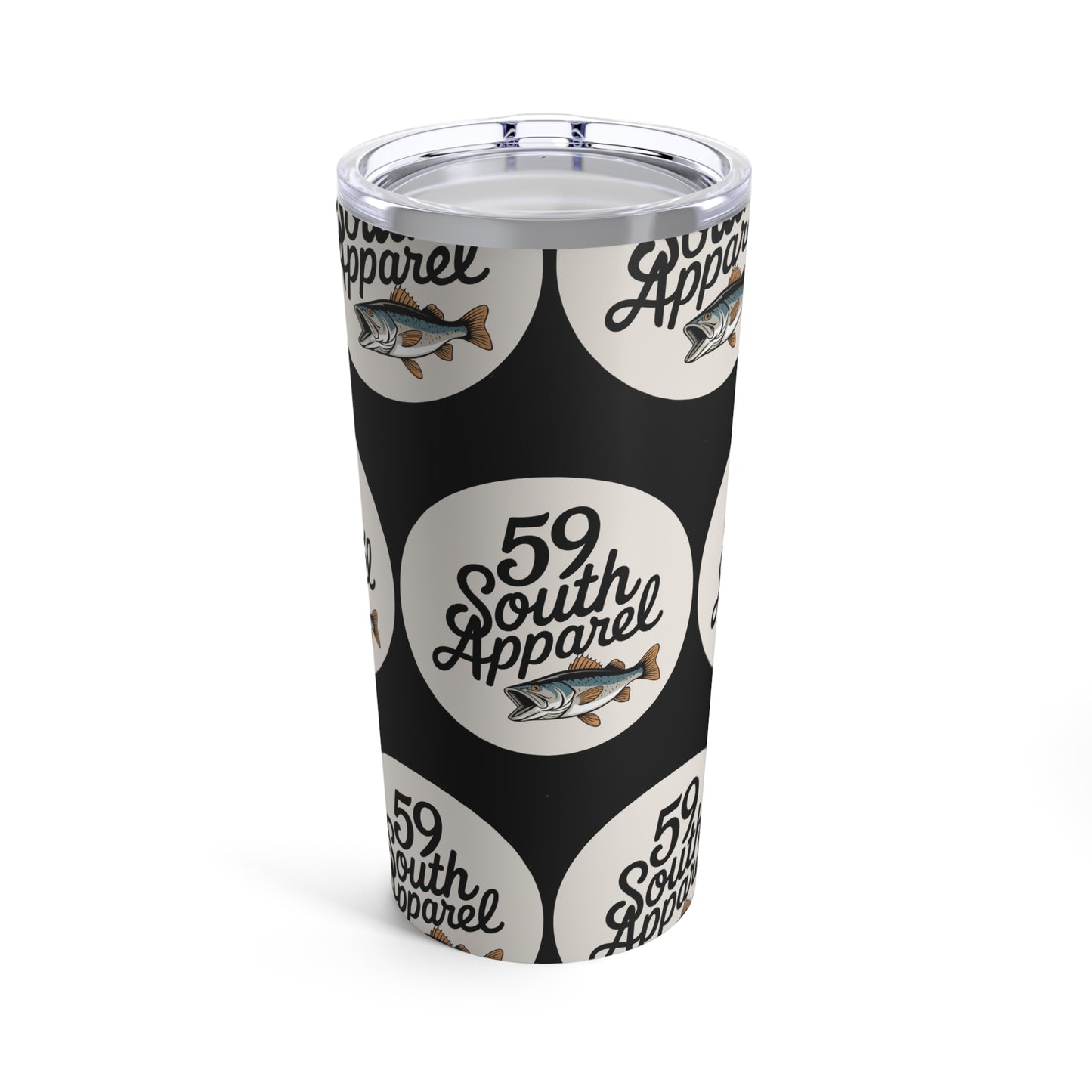 Sleek 20oz Stainless Steel Tumbler with 59 South Apparel Fish Design