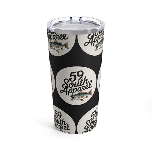 Sleek 20oz Stainless Steel Tumbler with 59 South Apparel Fish Design