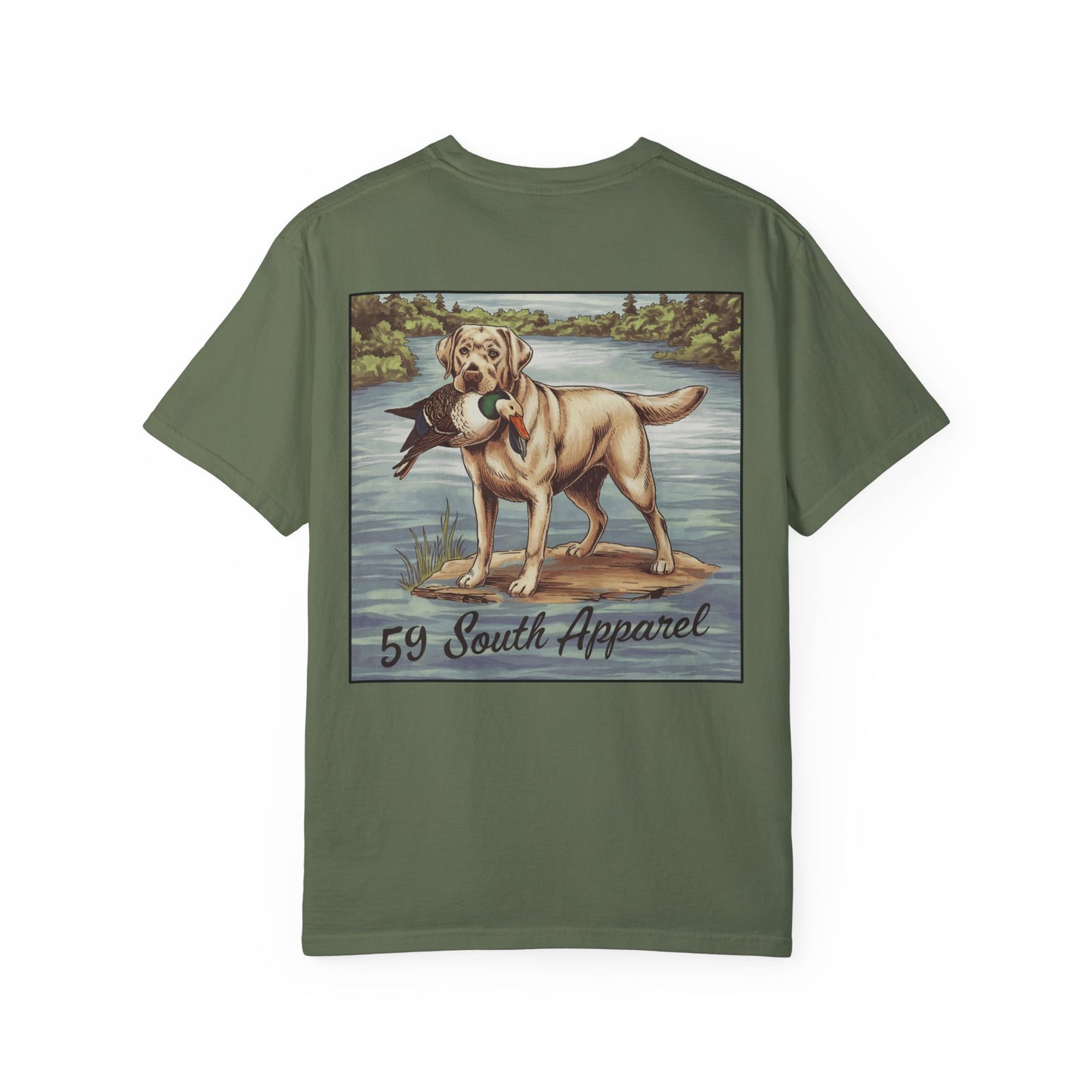 Vintage Style T-Shirt - Lab W Duck Design