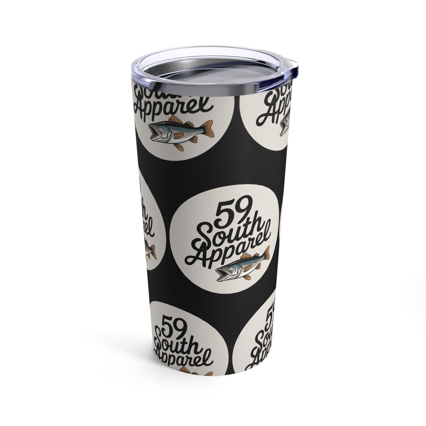 Sleek 20oz Stainless Steel Tumbler with 59 South Apparel Fish Design