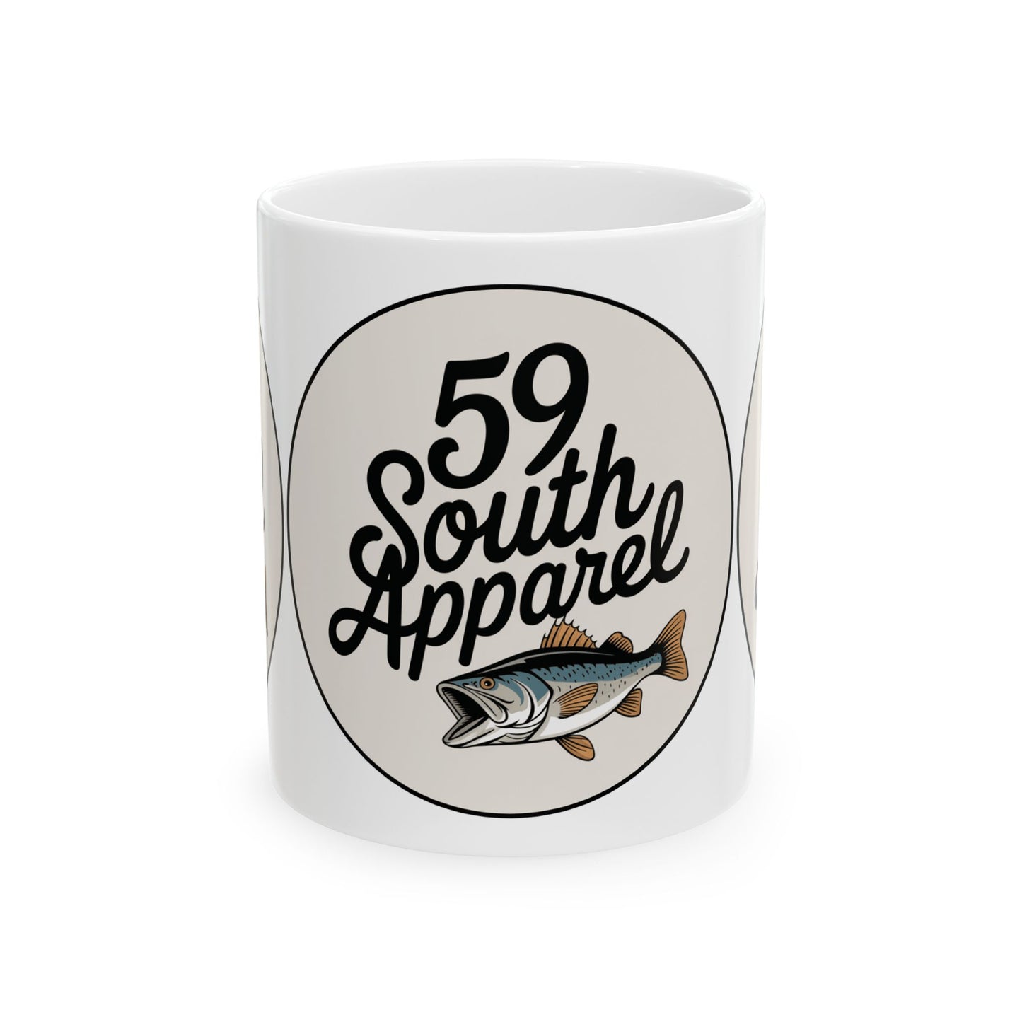 59 South Apparel Ceramic Coffee Mug - Fish Design