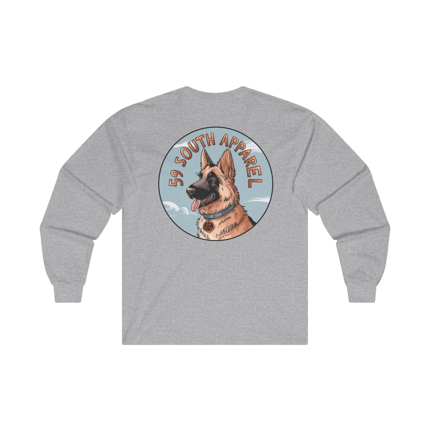 Unisex Long Sleeve Tee - 59 South Apparel German Shepard