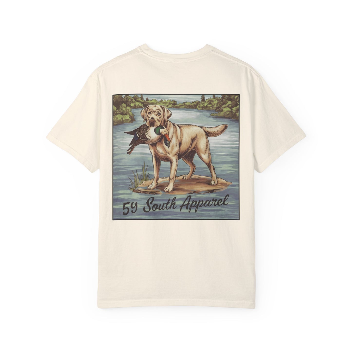 Vintage Style T-Shirt - Lab W Duck Design