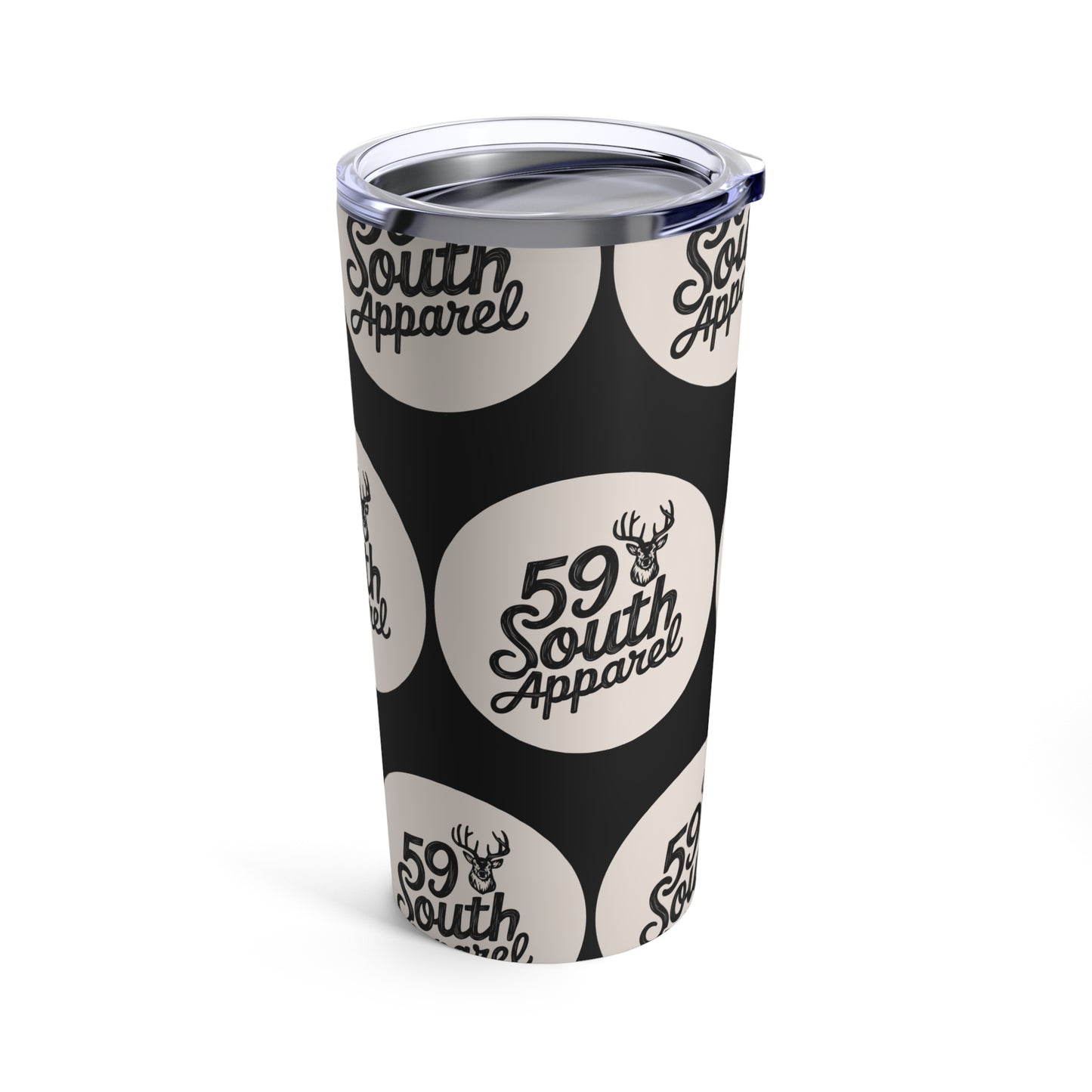 Sleek 20oz Stainless Steel Tumbler with 59 South Apparel Buck Design