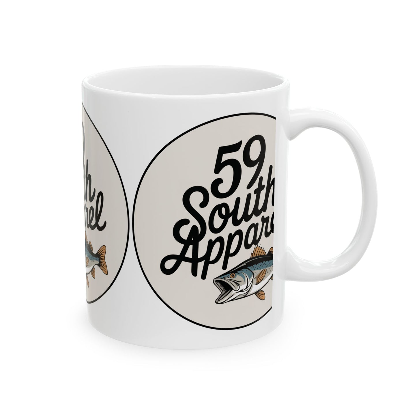 59 South Apparel Ceramic Coffee Mug - Fish Design