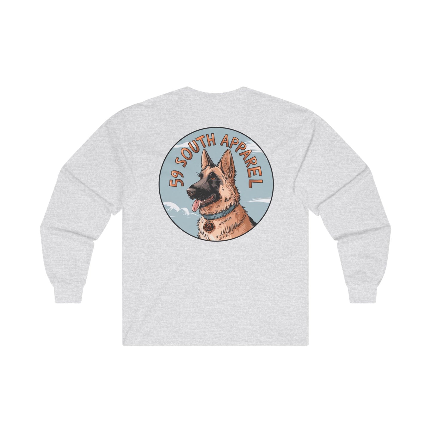 Unisex Long Sleeve Tee - 59 South Apparel German Shepard
