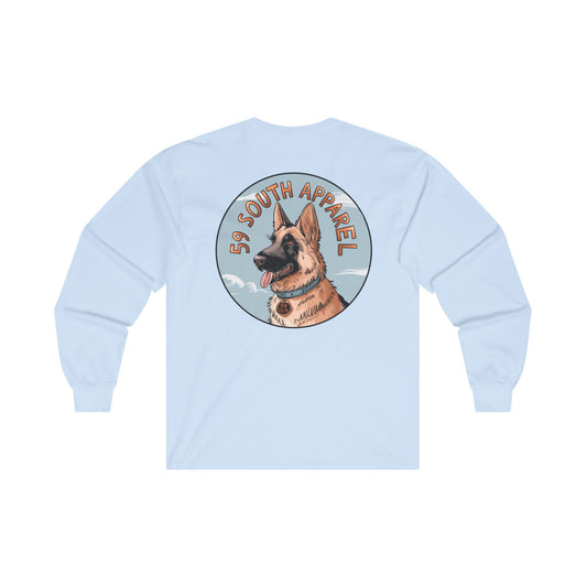 Unisex Long Sleeve Tee - 59 South Apparel German Shepard