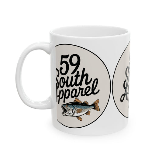 59 South Apparel Ceramic Coffee Mug - Fish Design