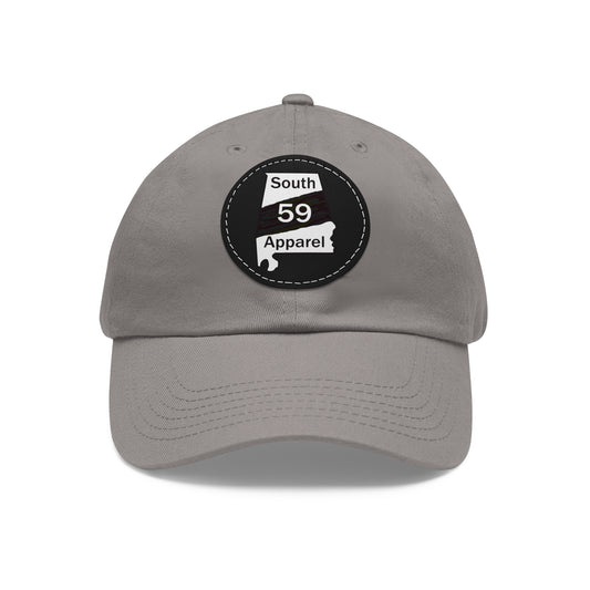 Hat with Leather Patch - 59 South Apparel Logo