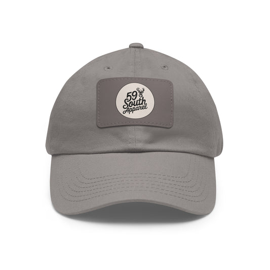 Hat with Leather Patch | 59 South Apparel Buck Design