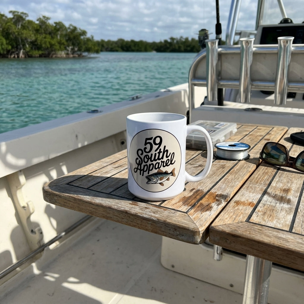 59 South Apparel Ceramic Coffee Mug - Fish Design